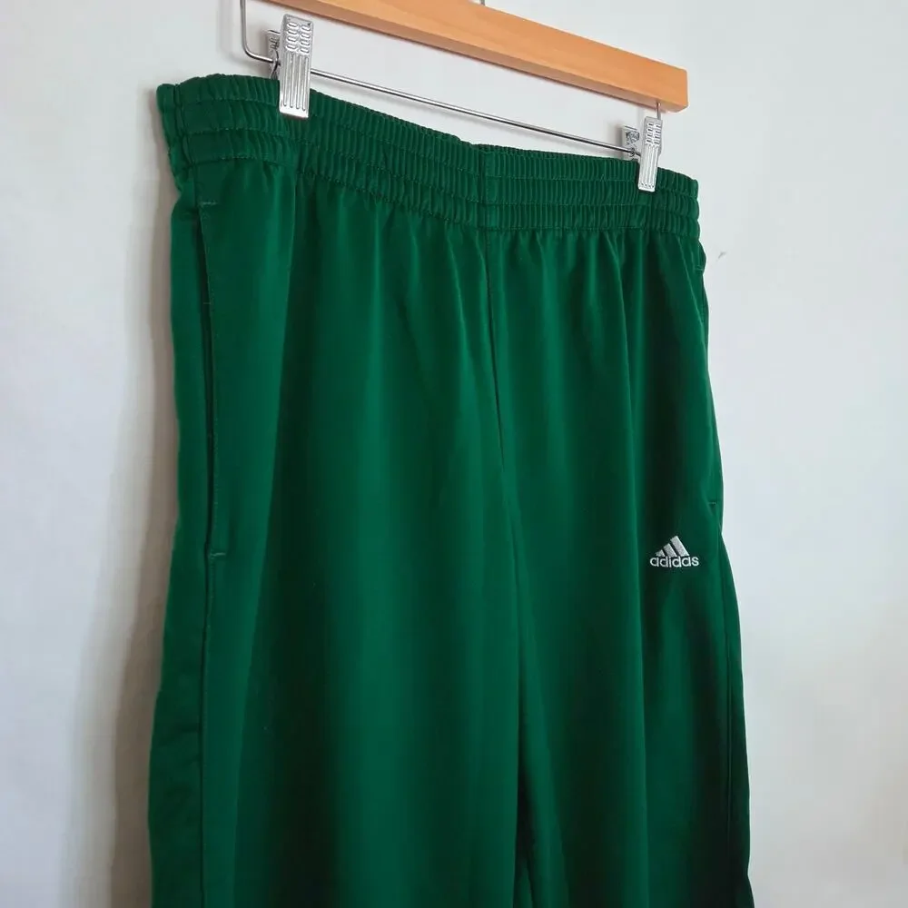 Vintage Adidas Ankle Zip 3 Stripe Soft Track Pants Pockets 2006 Classic MEDIUM